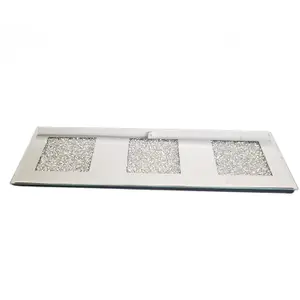 Center Plate Jewel Mirror Loose Diamante Crystal Rectangle 10x30