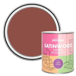 Rust-Oleum Fire Brick Satinwood Interior Paint 750ml