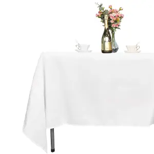 Neel Blue Rectangular Tablecloth 178cm x 274cm - White (pack of 10)