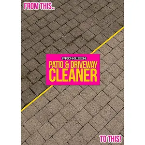 Pro-Kleen Patio & Driveway Cleaner (15L) - Removes Stains, Dirt and Grime