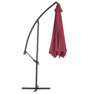 Cantilever Garden Parasol 3 m Burgundy RAVENNA