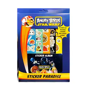 Angry Birds Star Wars Characters Sticker Sheet (Pack of 6) Multicoloured (One Size)