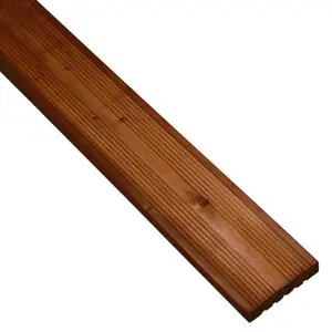 Value Brown Softwood Deck board (L)1.8m (W)120mm (T)24mm, Pack of 5