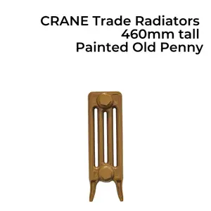 CRANE Trade Cast Iron Radiator 460mm tall - 18 Sections 1110mm - Painted in a stock colour