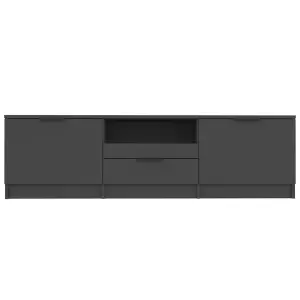 Berkfield TV Cabinet Black 140x35x40 cm Engineered Wood