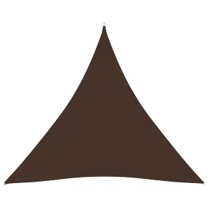 Berkfield Sunshade Sail Oxford Fabric Triangular 4x4x4 m Brown