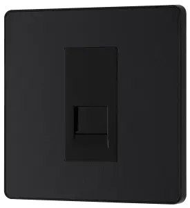 BG Evolve PCDMBBTM1B Matt Black 1 Gang Master Outlet-Black Insert