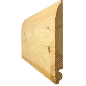 PACK OF 20 (Total 20 Units) - 20.5mm MT Redwood Torus/Ovolo Skirting 25mm x 125mm (act size 20.5mm x 120mm)x 3600mm