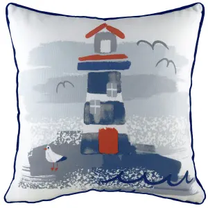 Evans Lichfield Nautical Lighthouse Lighthouse Rectangular Feather Rich Cushion