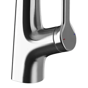 GoodHome Guntur Stainless steel effect Kitchen Side lever Sensor Tap