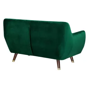 2 Seater Velvet Sofa Emerald Green BODO