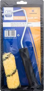 Mini Tiger Stripe Paint Roller Set 4 Inch Tray Sleeves Painting Kit 100mm Decorating