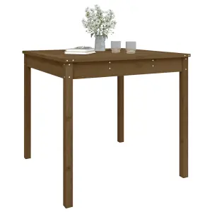 Berkfield Garden Table Honey Brown 82.5x82.5x76 cm Solid Wood Pine