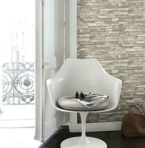 Grandeco 3D Brick Effect Beige Wallpaper A17203