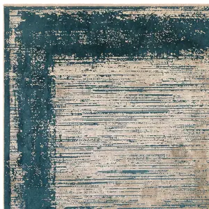 Emerald Gold Abstract Modern Bordered Rug For Living Room and Bedroom-160cm X 230cm