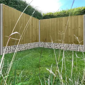 Ultimate Vertical Tongue & Groove Fence Panel (Pack of 3) Width: 6ft x Height: 4ft Interlocking Planks Fully Framed