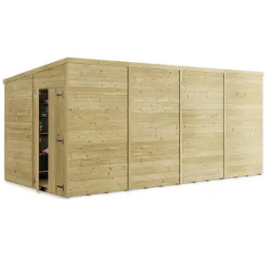 BillyOh Switch Tongue and Groove Pent Wooden Shed - 16x8 Windowless - 11mm Thickness