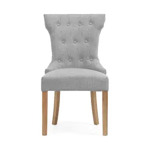 Ellen Grey Fabric Dining Chairs (Pair)