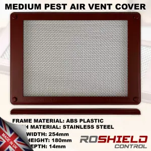 Roshield Pest Mesh Vent Cover - Brown Medium