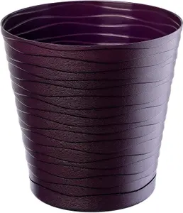 Plant Pot Flowerpot Wave Plastic Crystal Modern Decorative Plum 13cm