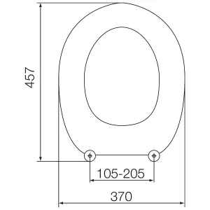 Euroshowers MDF Oak Slow Close Top Fix Quick Release Toilet Seat