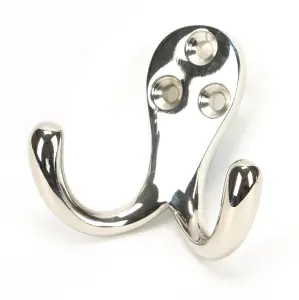 From The Anvil Polished Nickel Celtic Double Robe Hook