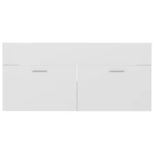 Yamna 1000mm Single Bathroom Vanity with Integrated Ceramic Basin Gloss White