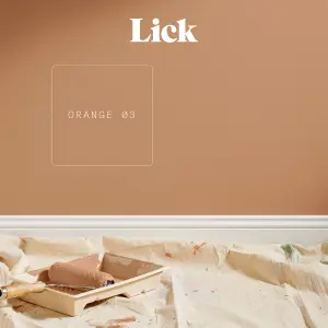 Lick Orange 03 Matt Emulsion paint, 2.5L