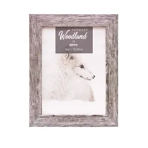 Kenro Harmony Woodland Silver Grey Rustic Wood Effect Photo Frame A4 / 21x29.7cm - HW2130GY