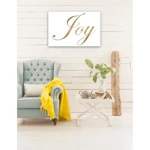 Joy Gold - Wrapped Canvas Print 25cm H x 38cm W x 4cm D