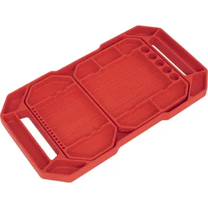 3 Pack Non-Slip Flexible Tool Trays - Versatile Garage Storage Solutions in 3 Sizes