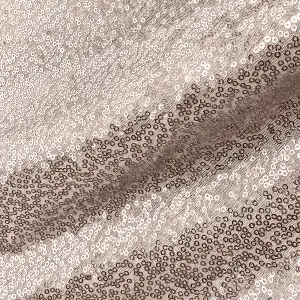 Neel Blue 70" x 70" Square Sequin Tablecloth, Rose Gold