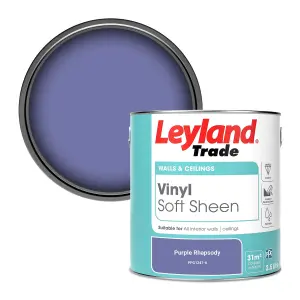 Leyland Trade Vinyl Soft Sheen Walls & Ceilings Emulsion Paint Purple Rhapsody (PPG1247-6) - 2.5L