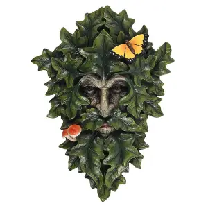 Something Different Leafy Green Man Plaque Green/Yellow (One Size)