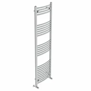 Right Radiators 1600x500 mm Curved Heated Towel Rail Radiator Bathroom Ladder Warmer Chrome