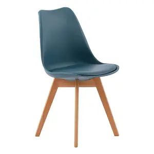 Nero Upholstered Dining Chair (Set of 6) Blue/Light Blue