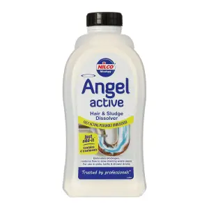 Nilco Angel Active 2L Hair Sludge Dissolver Fast Act Plughole Unblocker 2x1Litre