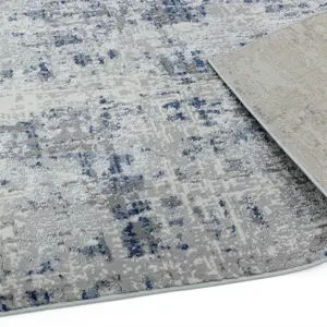 Abstract Blue Modern Abstract Easy to Clean Rug for Living Room Bedroom and Dining Room-200cm X 290cm