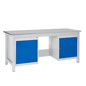 TUFF Heavy Duty Storage Workbench - 2 Cupboard - W1600mm