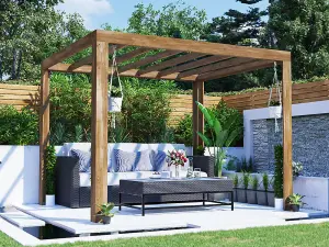 Dunster House Wooden Pergola Kit 3m x 2.5m Garden Plant Frame Patio Pressure Treated Terracube