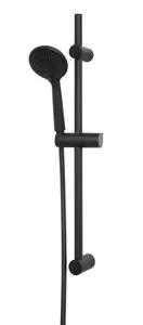 GoodHome Cavally Matt Black 3-spray pattern Shower kit