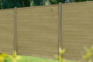 6ft (1.83m x 1.83m) Pressure Treated Horizontal Tongue and Groove Fence Panel - Pack of 5