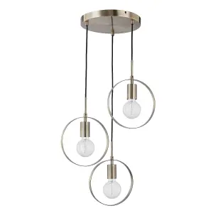 First Choice Lighting Hailey Brushed Gold Cluster 3 Light