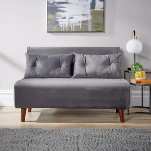 Home Source Morella Grey Double Sofa Bed