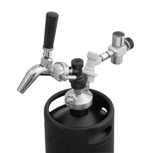 Baridi Deluxe Style Bar Tap with CO2 Regulator, For Baridi Growler Kegs - DH103