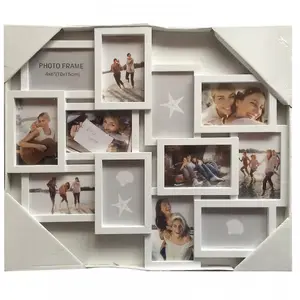 Large White Embossed Wall Hanging Photo Frame 12 Multi Picture Holder Aperture