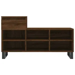 Berkfield Shoe Cabinet Brown Oak 102x36x60 cm Engineered Wood