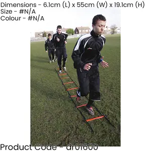 2m Flat Agility Speed Ladder Kit - Football Rugby Footwork Training Drill