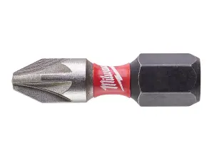 Milwaukee SHOCKWAVE Tic Tac PZ2 x 25mm Impact Screwdriver Bits x25 4932472041