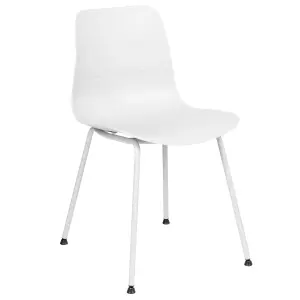 Set of 2 Dining Chairs LOOMIS White